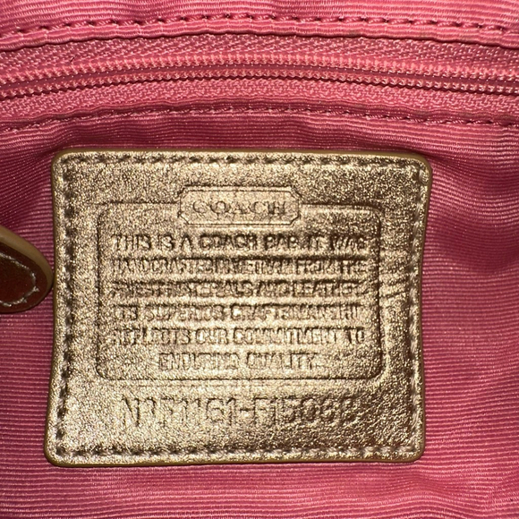 Women's Coach Signature Hobo Shoulder Bag Tan/Gold One Size Y2K Style Crossbody - Picture 5 of 16